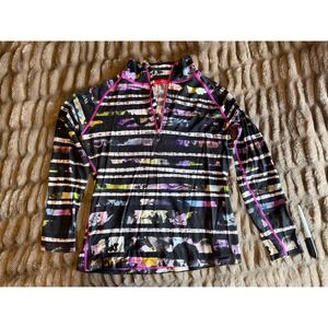 Krimson Klover Womens Quarter Zip Base Layer Top Size Large 100% Merino Wool